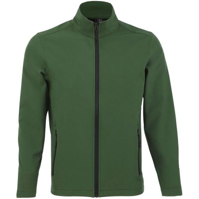 Куртка софтшелл мужская Race Men, темно-зеленая, изображение 1