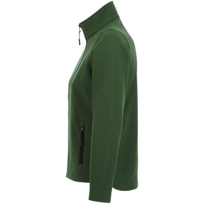 Куртка софтшелл женская Race Women, темно-зеленая, изображение 3
