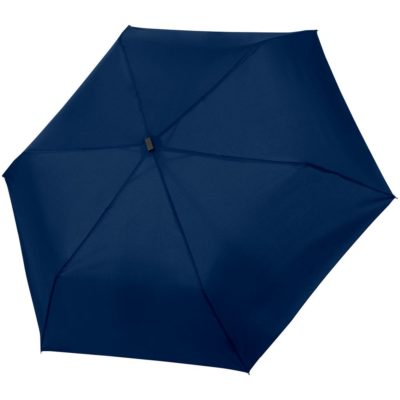 Зонт складной Mini Hit Flach, темно-синий, изображение 3