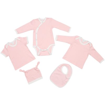 Шапочка детская Baby Prime, розовая с молочно-белым, изображение 2