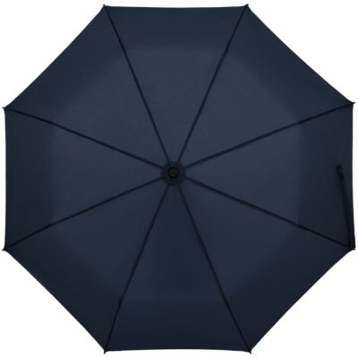 Зонт складной Clevis с ручкой-карабином, темно-синий, изображение 1