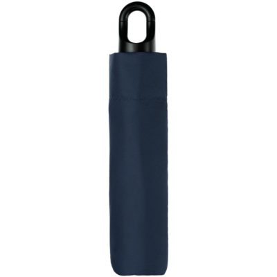 Зонт складной Clevis с ручкой-карабином, темно-синий, изображение 3