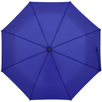 Зонт складной Clevis с ручкой-карабином, ярко-синий, изображение 1