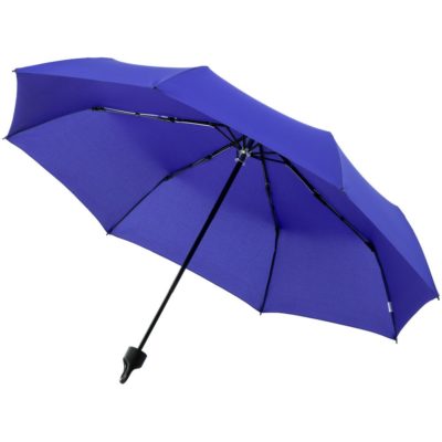 Зонт складной Clevis с ручкой-карабином, ярко-синий, изображение 2