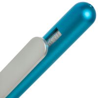 Ручка шариковая Swiper Silver, голубой металлик, изображение 4