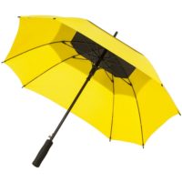 Квадратный зонт-трость Octagon, черный с желтым, изображение 2