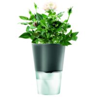 Горшок для растений Flowerpot, фарфоровый, серый, изображение 1