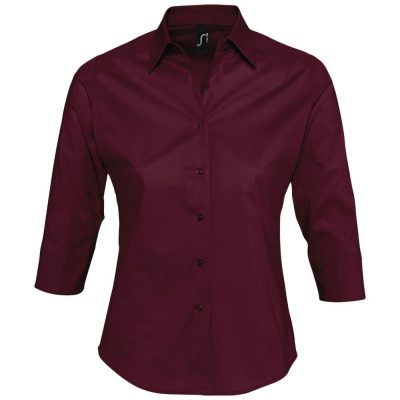 Рубашка женская с рукавом 3/4 Effect 140, бордовая, изображение 1