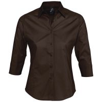 Рубашка женская с рукавом 3/4 Effect 140, темно-коричневая, изображение 1
