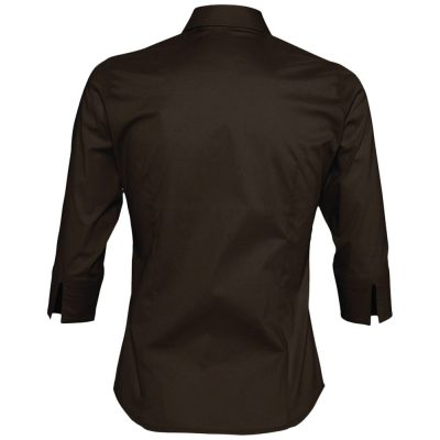 Рубашка женская с рукавом 3/4 Effect 140, темно-коричневая, изображение 2