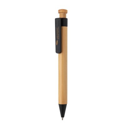 Бамбуковая ручка с клипом из пшеничной соломы — P610.541_5, изображение 4