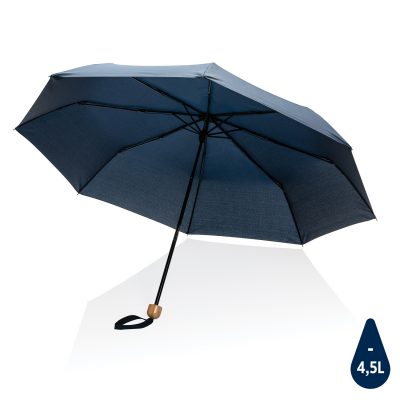 Компактный зонт Impact из RPET AWARE™ с бамбуковой ручкой, d96 см  — P850.575_5, изображение 1