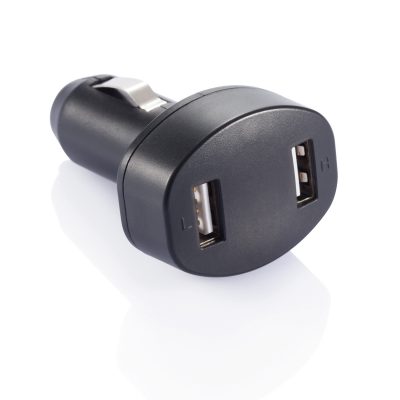 Зарядное устройство для автомобиля с 2 USB-портами, черный — P302.061_5, изображение 1