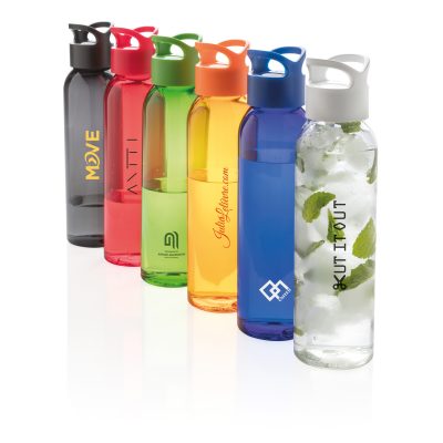Герметичная бутылка для воды из AS-пластика, оранжевая — P436.878_5, изображение 5