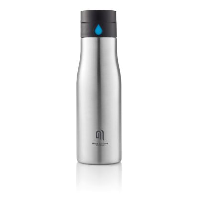 Бутылка для воды Aqua, серебряная — P436.882_5, изображение 4