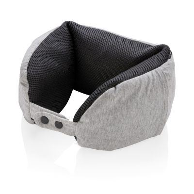 Подушка для путешествий Deluxe  с наполнителем Microbead, серый, изображение 1