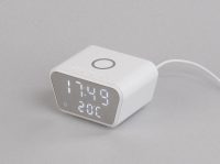 Настольные часы «Smart Clock» с беспроводным (15W) зарядным устройством, будильником и термометром, изображение 1