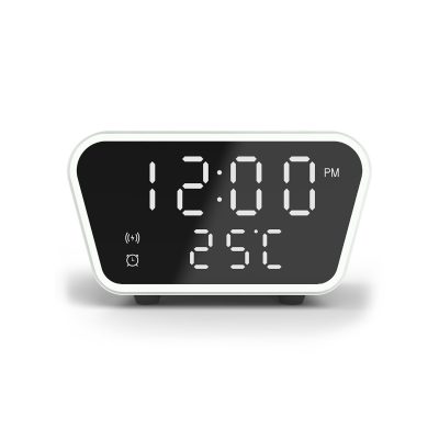 Настольные часы «Smart Clock» с беспроводным (15W) зарядным устройством, будильником и термометром, изображение 4