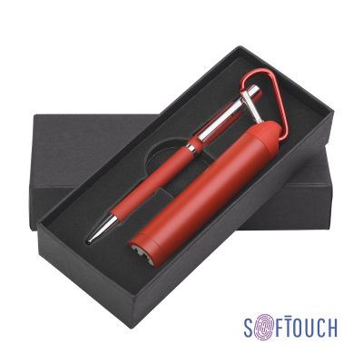 Набор ручка + зарядное устройство 2800 mAh в футляре, оранжевый, покрытие soft touch# — 6893-4S_7, изображение 1