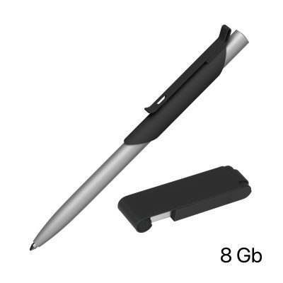 Набор ручка «Skil» + флеш-карта «Case» 8 Гб в футляре, покрытие soft touch — 6922-3S/8Gb_7, изображение 2