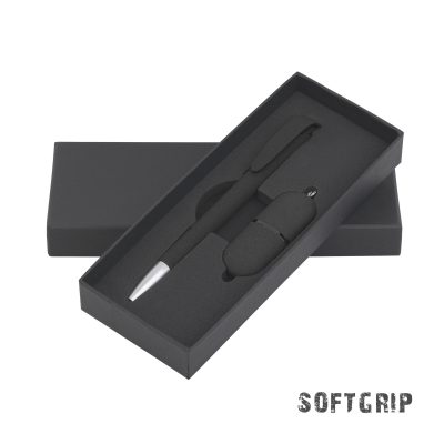 Набор ручка + флеш-карта 16 Гб в футляре, покрытие soft grip — 8850-3_7, изображение 1