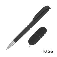 Набор ручка + флеш-карта 16 Гб в футляре, покрытие soft grip — 8850-3_7, изображение 2