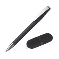 Набор ручка + флеш-карта 16 Гб в футляре, покрытие soft grip — 8852-3_7, изображение 2
