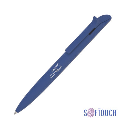 Ручка шариковая «Uran», темно-синий, покрытие soft touch, изображение 1
